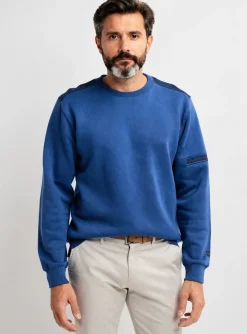Sweat-shirt Stil Park Bleu Manches Longues