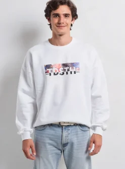 Sweat-shirt Teddy Smith Blanc Manches Longues