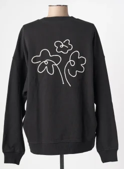 Sweat-shirt Thinking Mu Noir Manches Longues