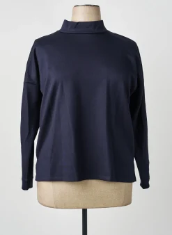 Sweat-shirt Tinta Style Bleu Manches Longues