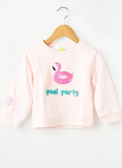 Sweat-shirt Trente Trois Rose Manches Longues
