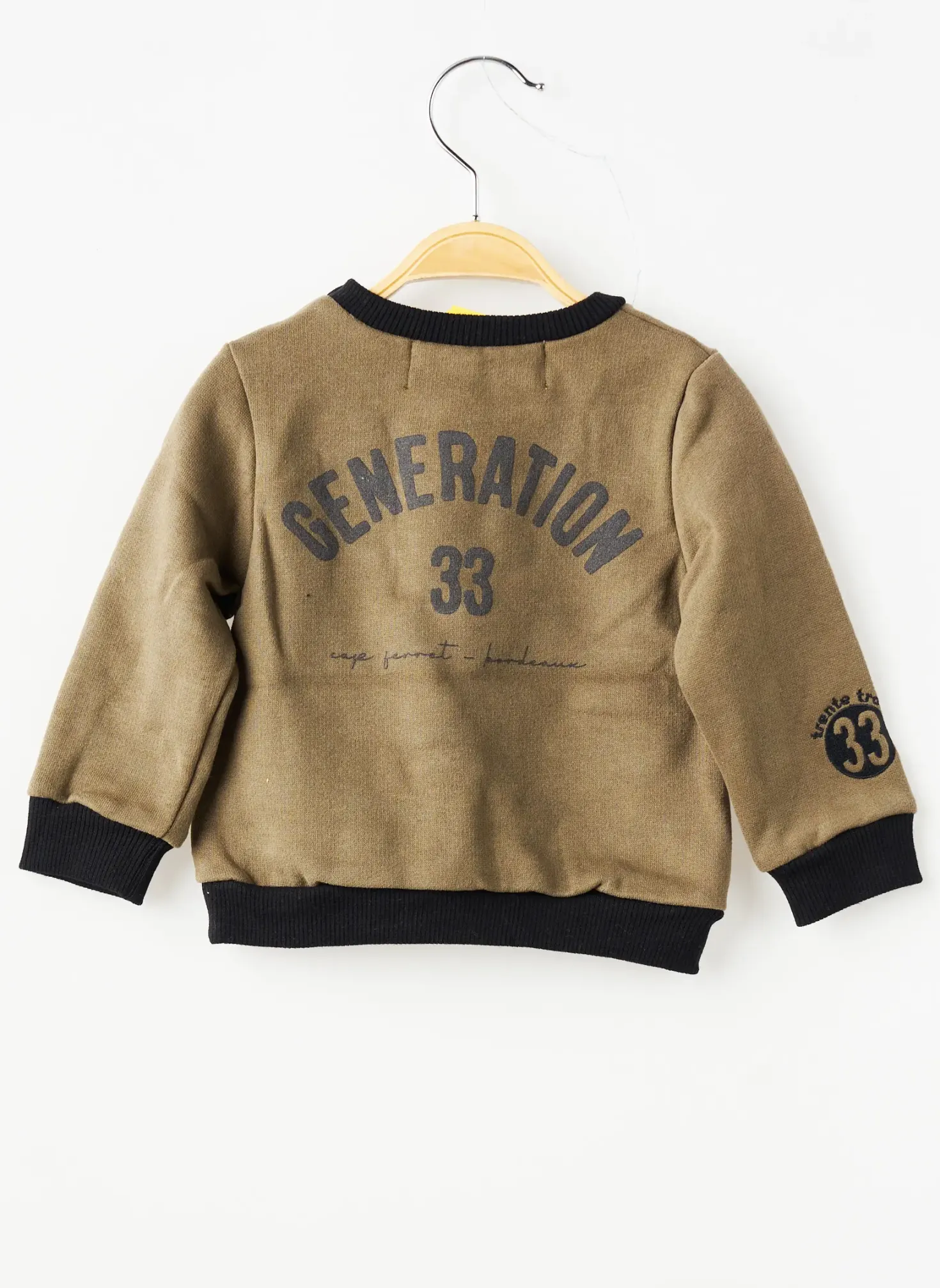 Sweat-shirt Trente Trois Vert Manches Longues