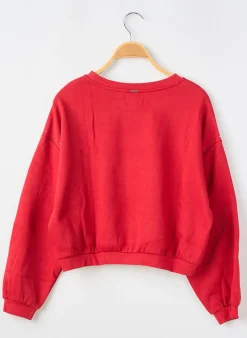 Sweat-shirt Way (way Are You) By Ikks Rouge Manches Longues