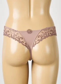 Tanga Simone Perele Marron
