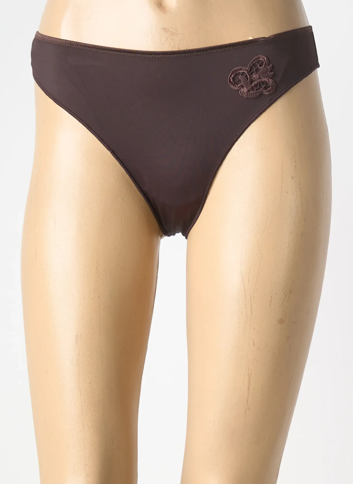 Tanga Simone Perele Marron