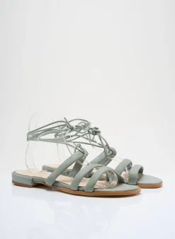 Tongs Alohas Vert Talon Plat Jusqu'à 3cm