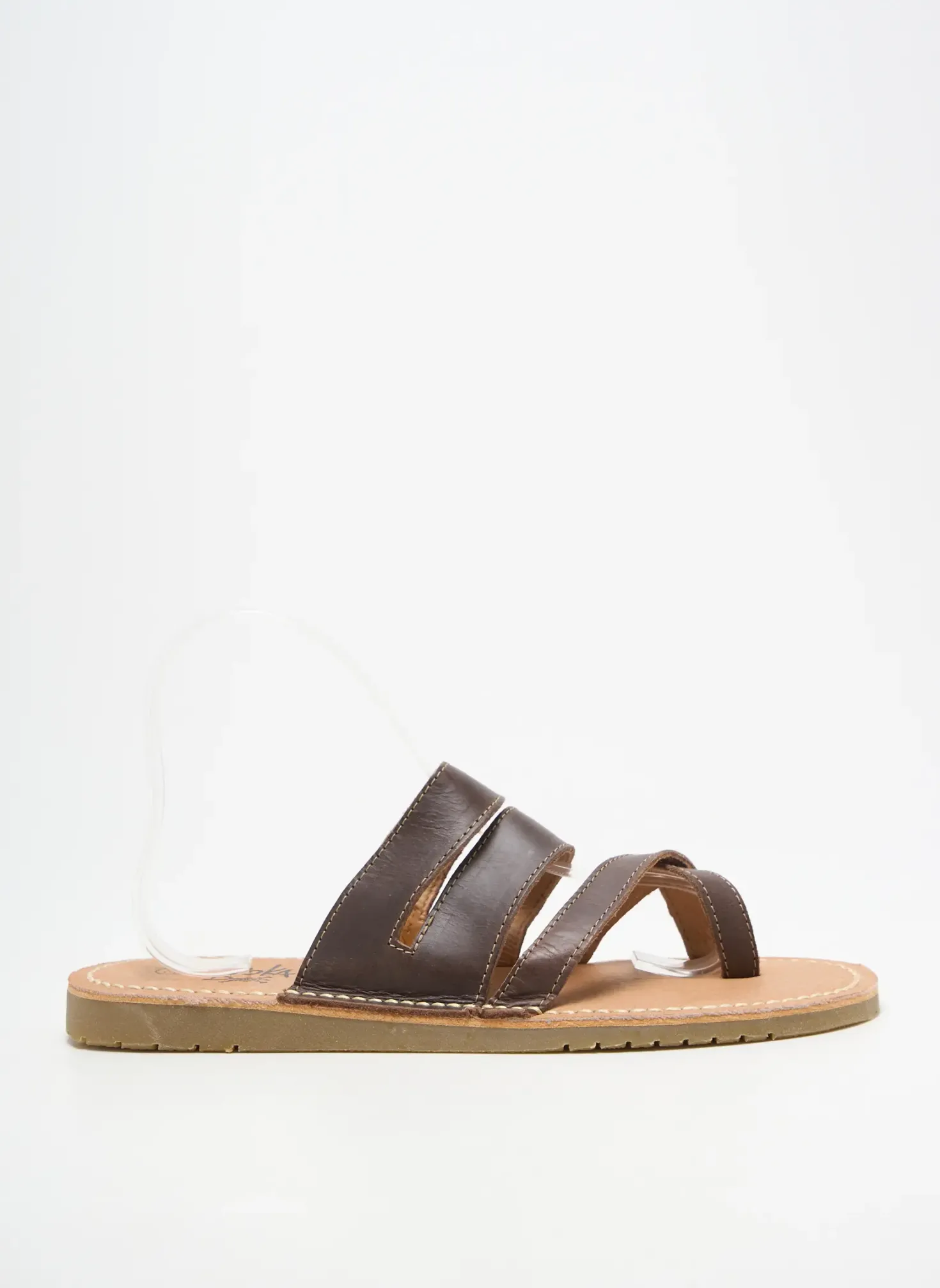 Tongs Ayoka Marron Bout Ouvert