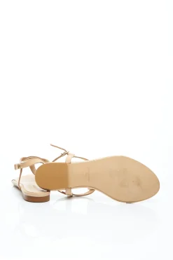Tongs Bluegenex Beige Talon Plat Jusqu'à 3cm