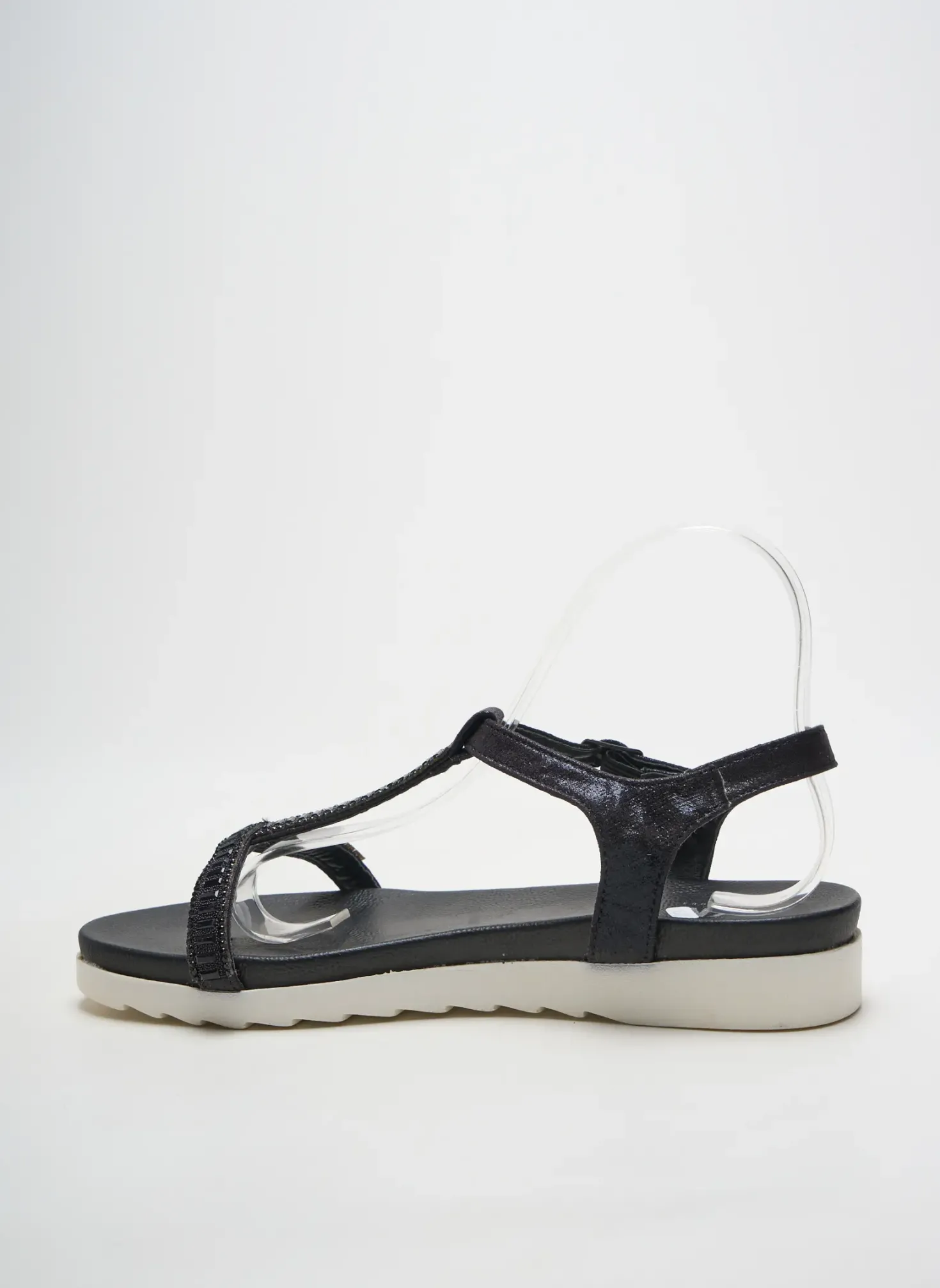 Tongs Elue Par Nous Noir Talon Plat Jusqu'à 3cm