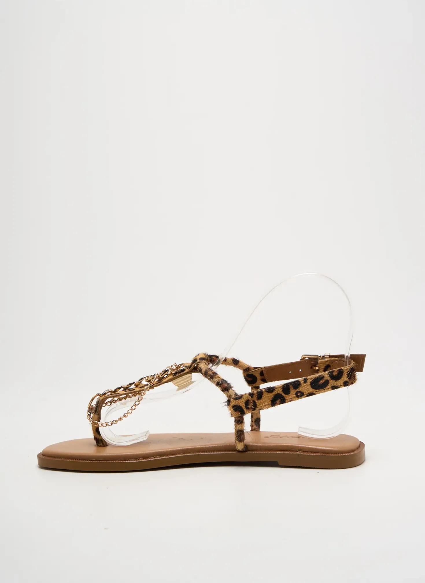 Tongs Inuovo Beige Talon Plat Jusqu'à 3cm