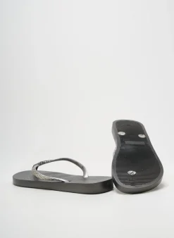 Tongs Ipanema Noir Talon Plat Jusqu'à 3cm