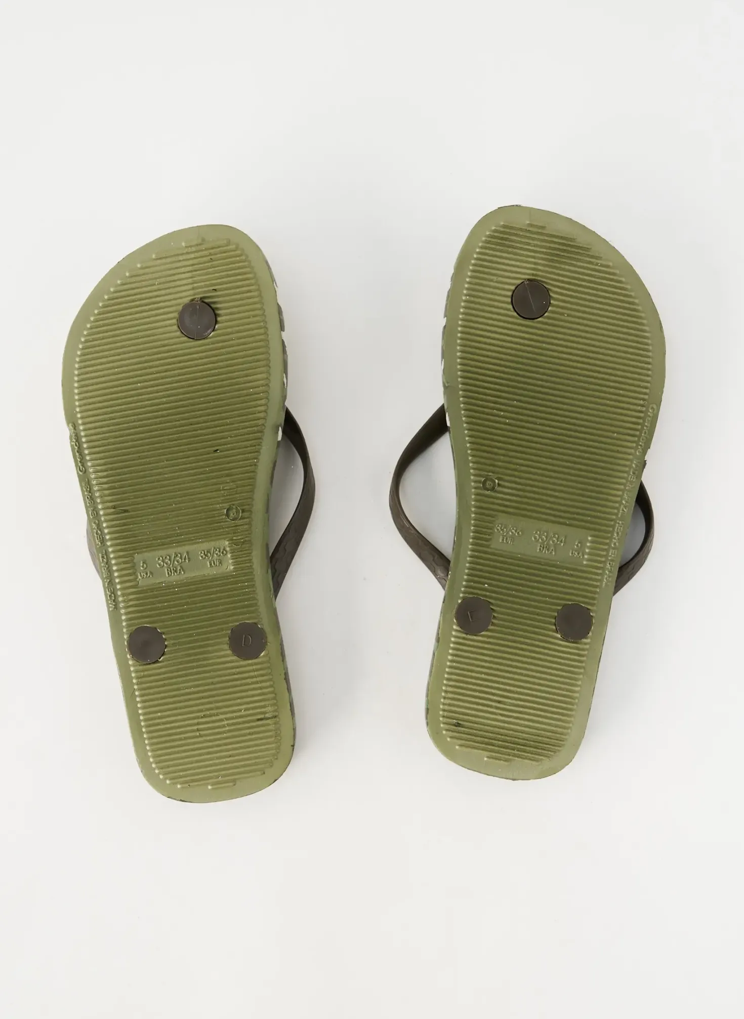 Tongs Ipanema Vert Talon Plat Jusqu'à 3cm