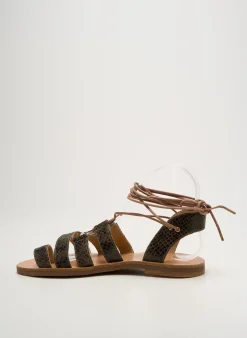 Tongs Isabelle Varin Vert Talon Plat Jusqu'à 3cm