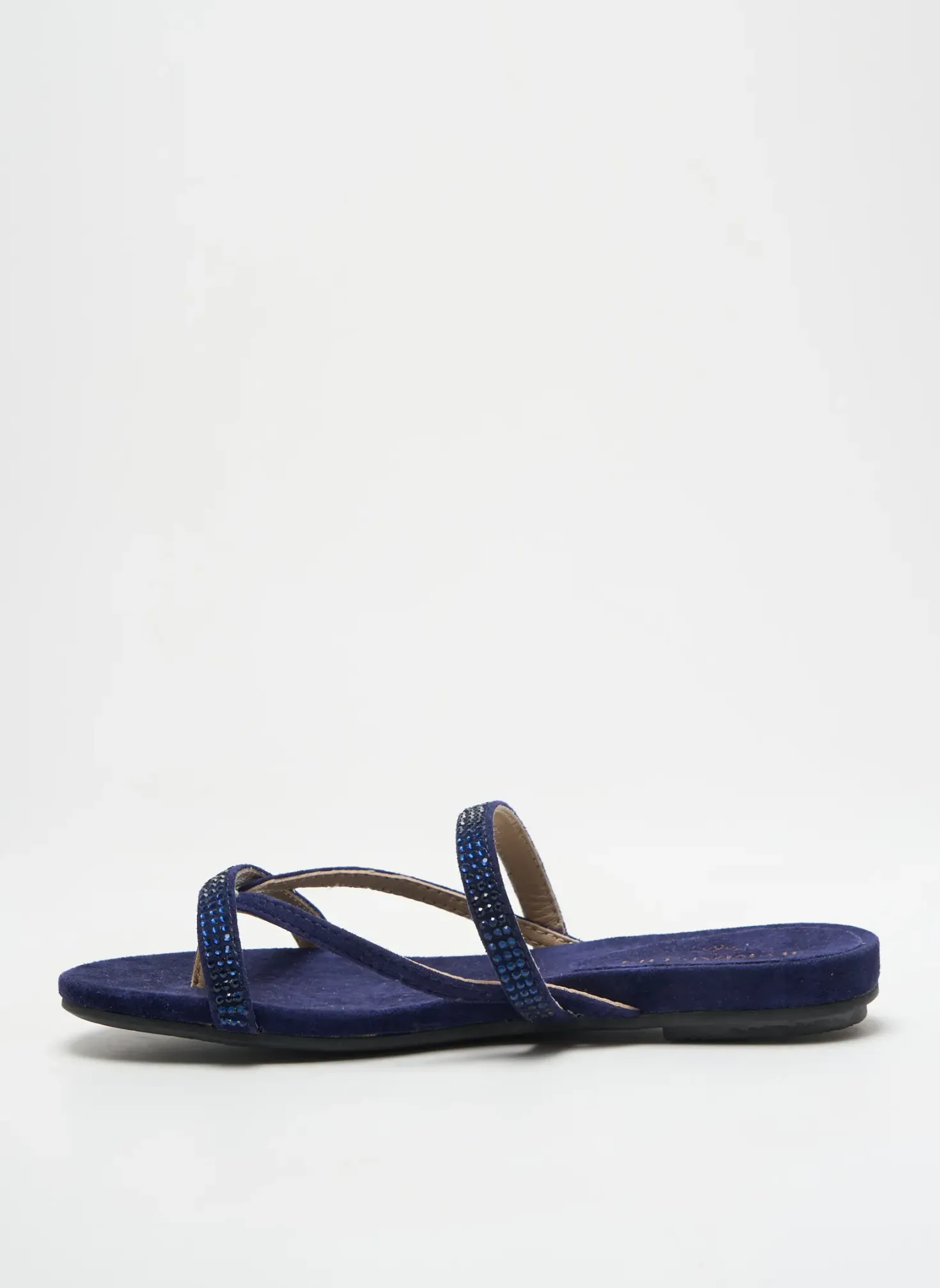Tongs Jb Martin Bleu Talon Plat Jusqu'à 3cm