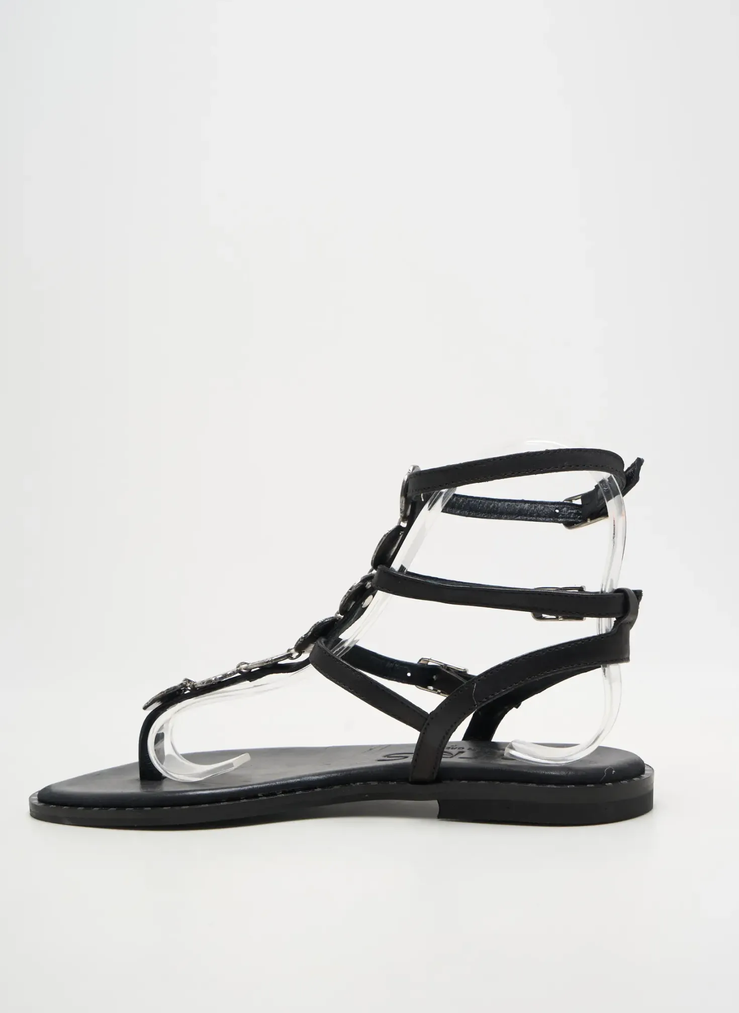 Tongs Kotris Noir Talon Plat Jusqu'à 3cm