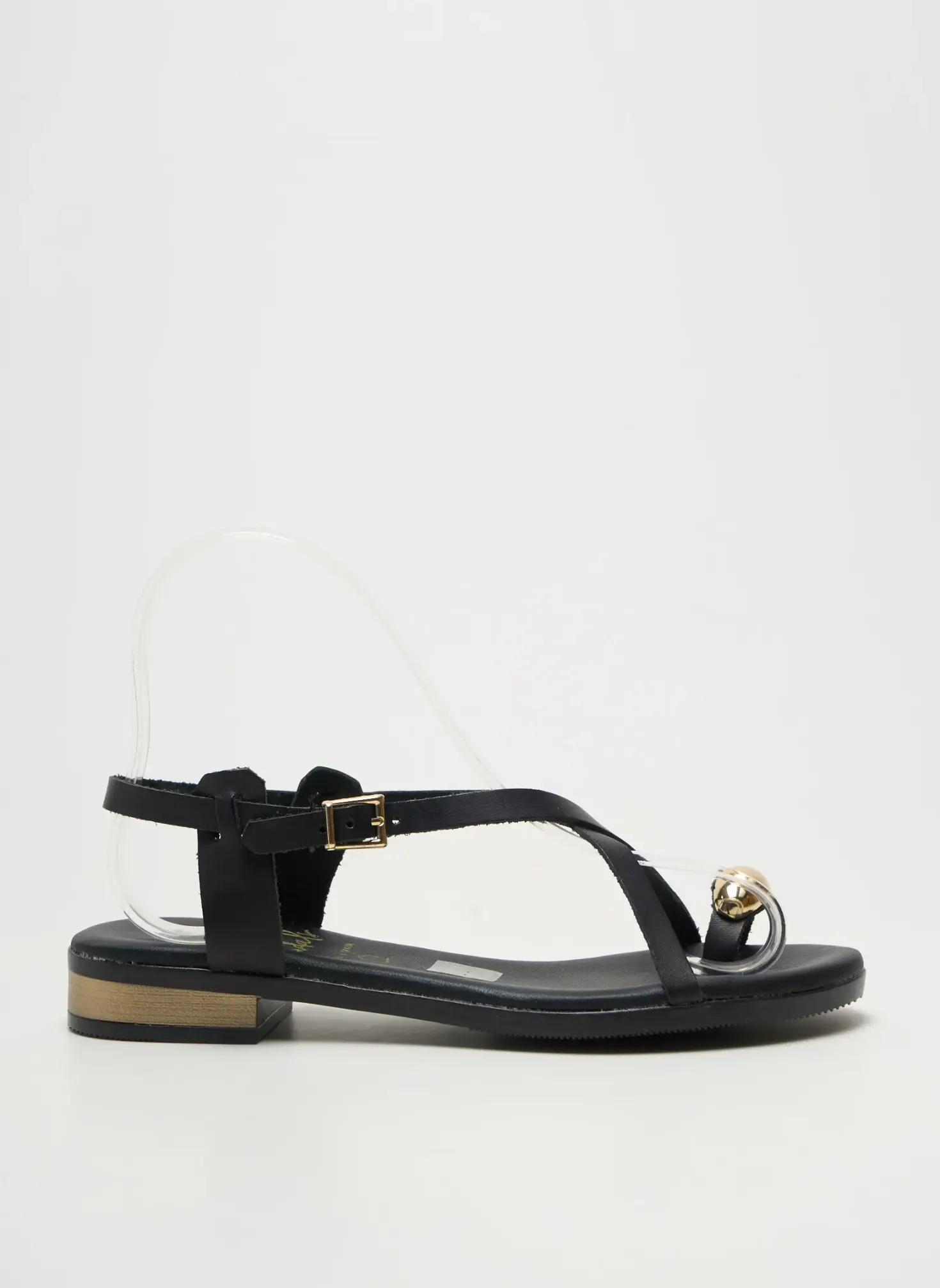 Tongs Oh ! My Sandals Noir Talon Plat Jusqu'à 3cm