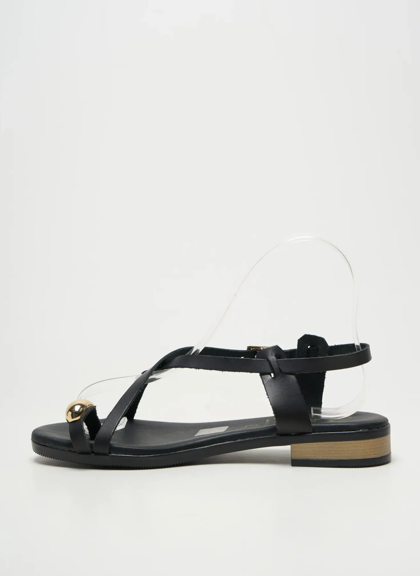 Tongs Oh ! My Sandals Noir Talon Plat Jusqu'à 3cm