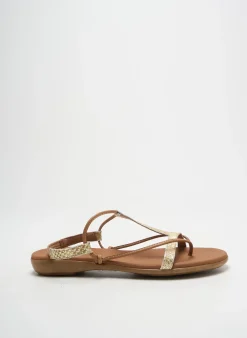 Tongs Paula Urban Marron Talon Plat Jusqu'à 3cm