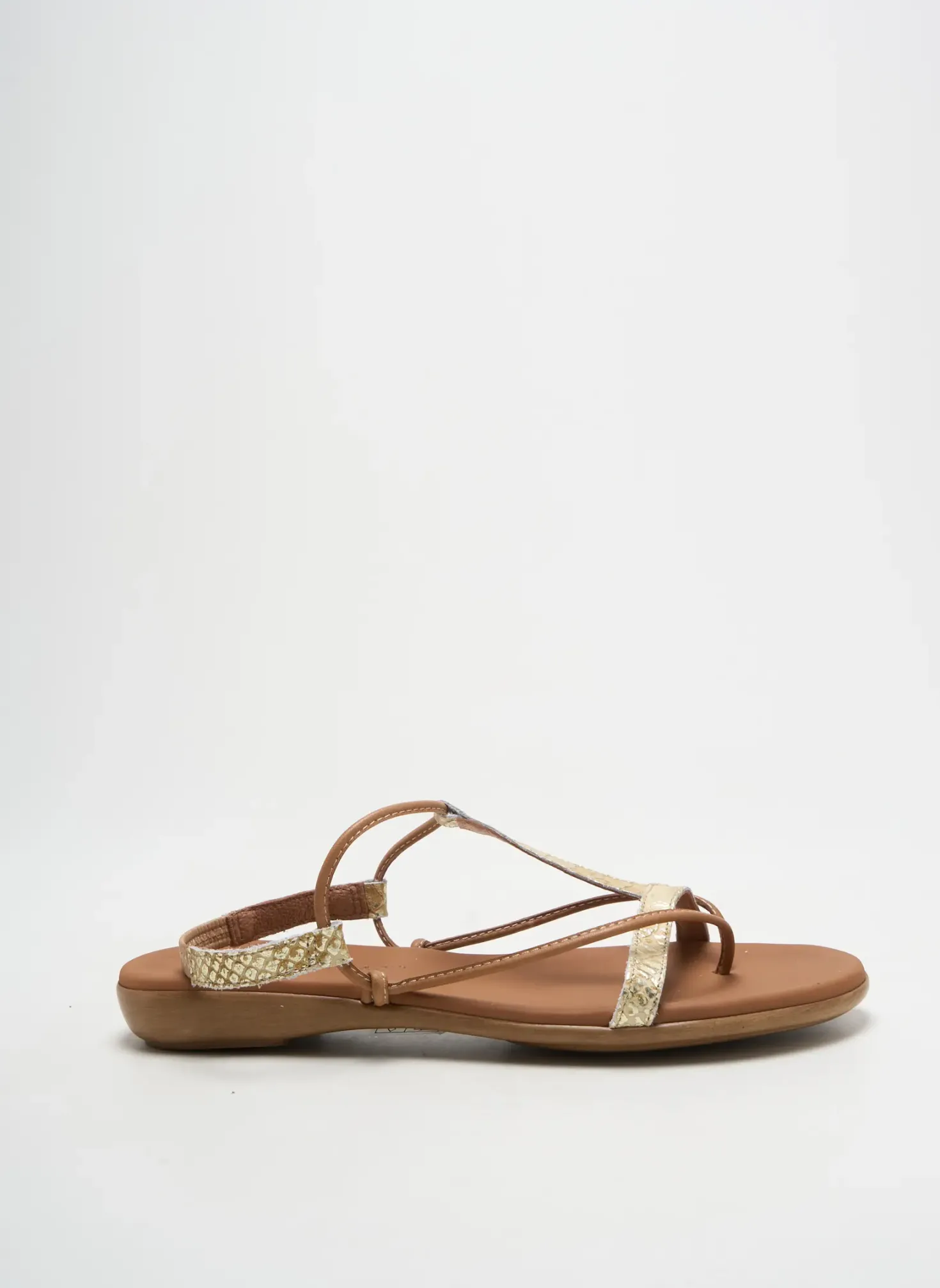 Tongs Paula Urban Marron Talon Plat Jusqu'à 3cm