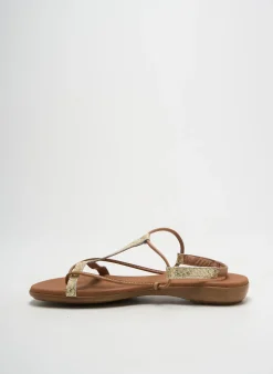 Tongs Paula Urban Marron Talon Plat Jusqu'à 3cm
