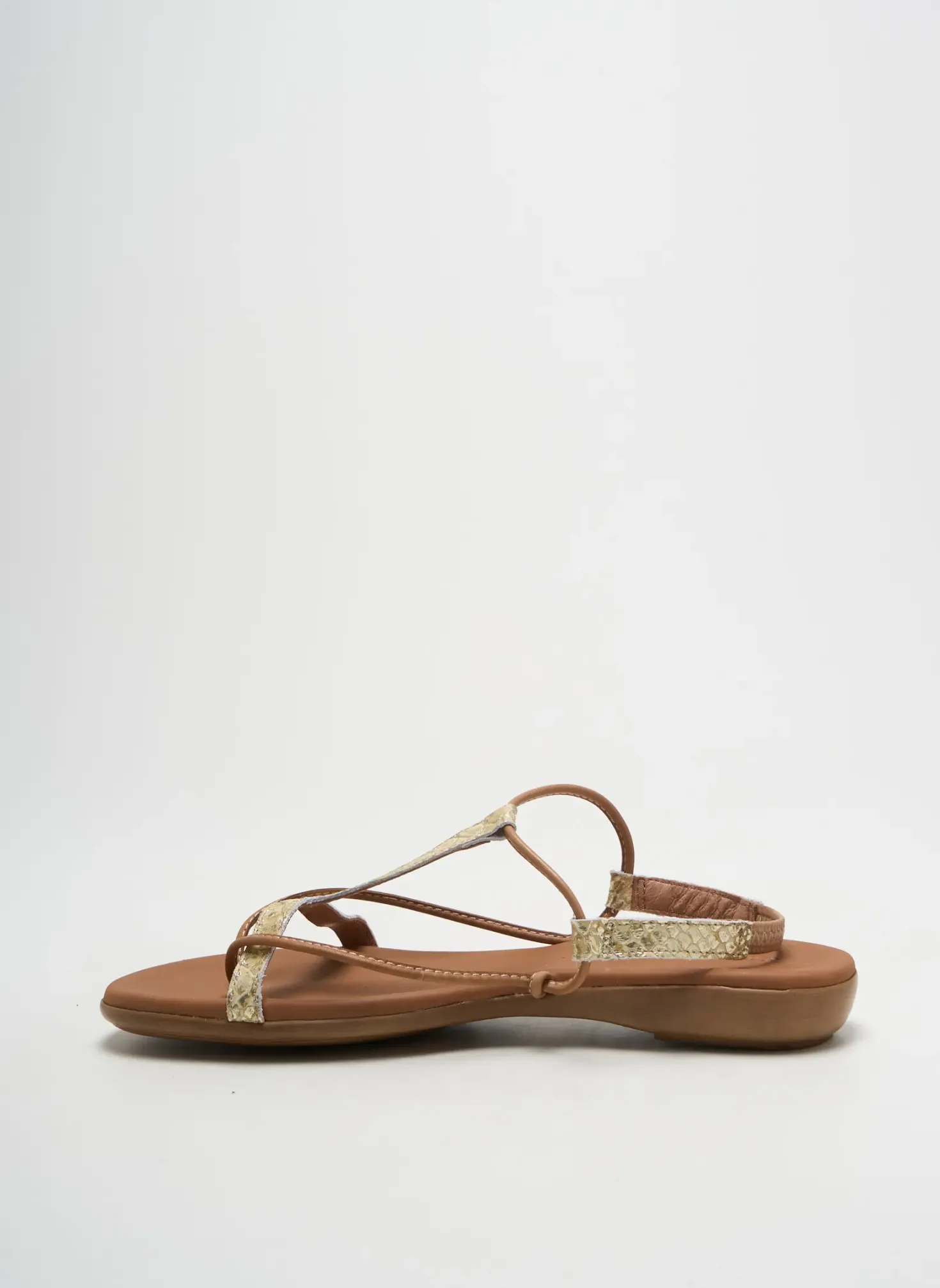 Tongs Paula Urban Marron Talon Plat Jusqu'à 3cm