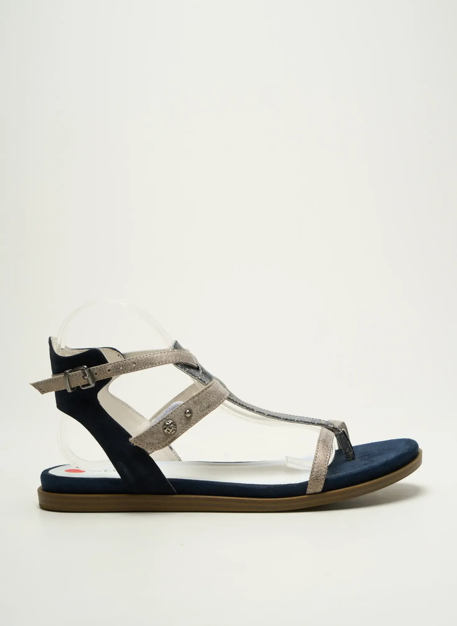 Tongs Regard Bleu Talon Plat Jusqu'à 3cm