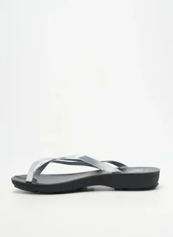 Tongs Seklo Argent Talon Plat Jusqu'à 3cm