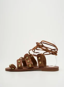 Tongs Virginie Darling Marron Talon Plat Jusqu'à 3cm