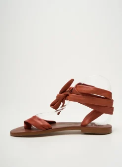 Tongs Virginie Darling Marron Talon Plat Jusqu'à 3cm