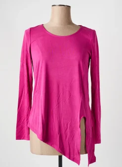 Top Ashley Brooke Rose Manches Longues
