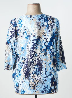 Top Barbara Lebek Bleu Manches 3/4