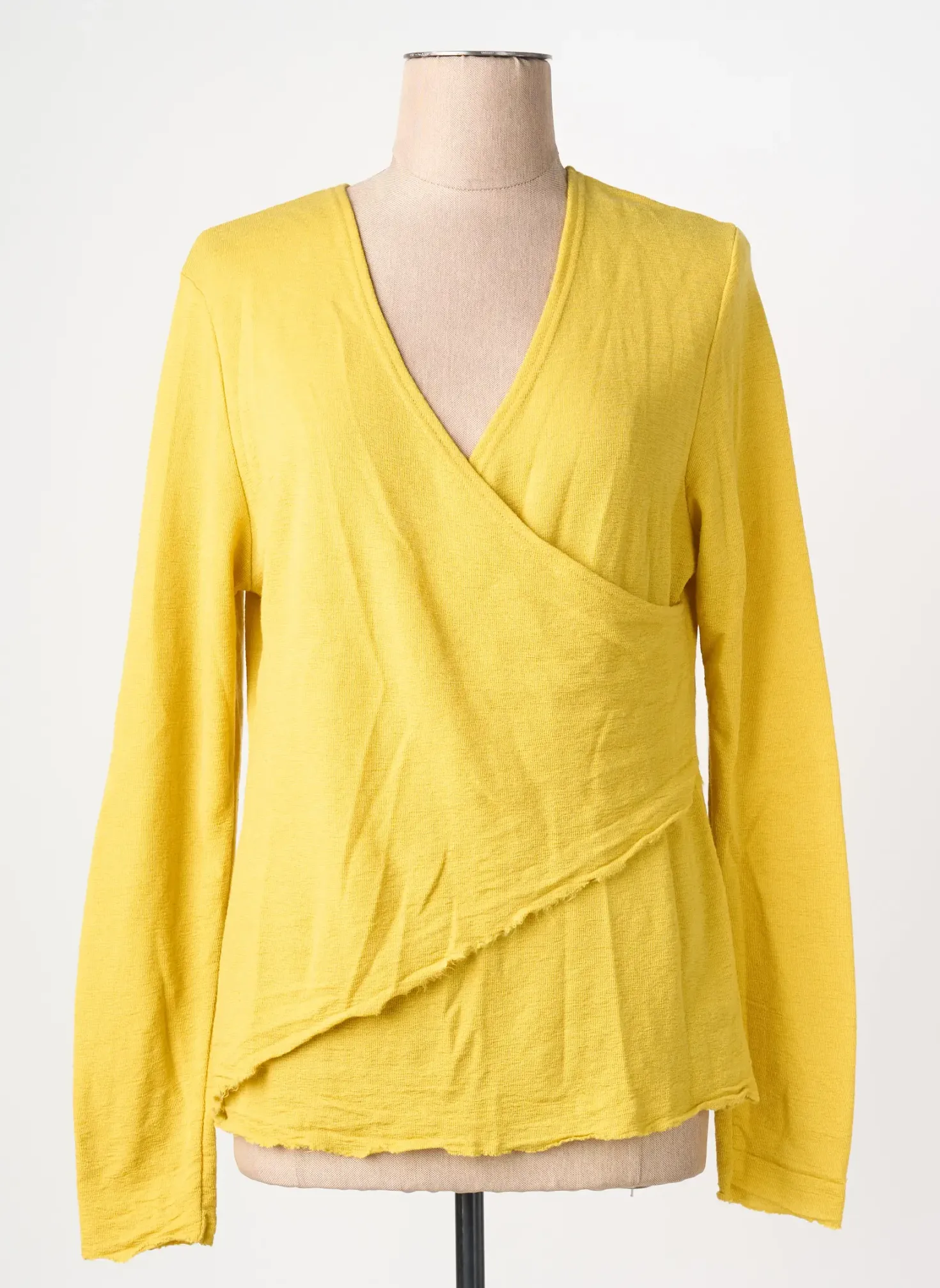 Top By Basics Jaune Manches Longues