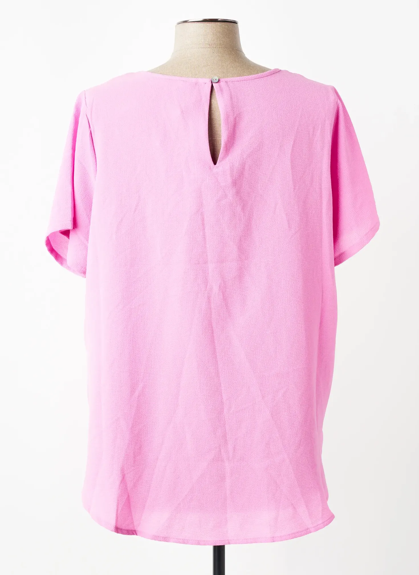 Top Carmakoma Rose Manches Courtes