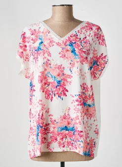 Top Damart Blanc Manches Courtes