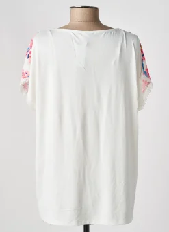 Top Damart Blanc Manches Courtes