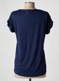 Top Damart Bleu Manches Courtes