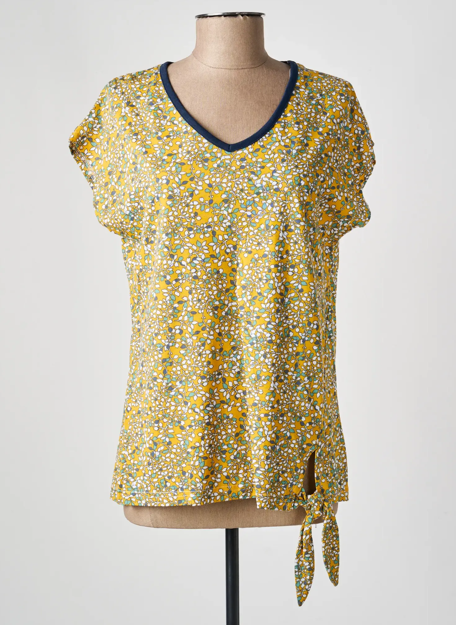 Top Damart Jaune Manches Courtes