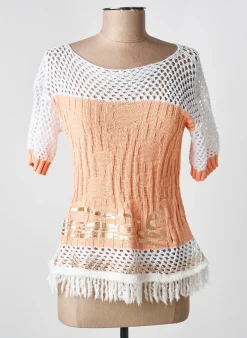 Top Elisa Cavaletti Orange Manches Courtes