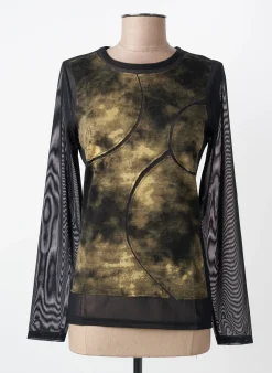 Top Entracte Noir Manches Longues