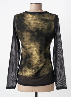 Top Entracte Noir Manches Longues