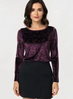 Top Entracte Violet Manches Longues