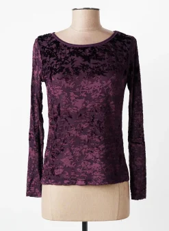Top Entracte Violet Manches Longues