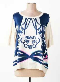 Top Escorpion Beige Manches Courtes
