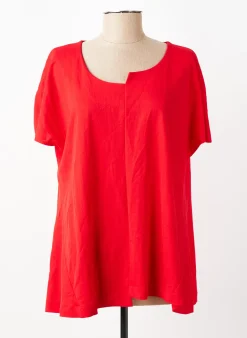 Top Fa Concept Rouge Manches Courtes