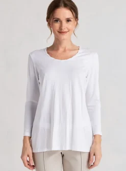 Top Gelco Blanc Manches Longues