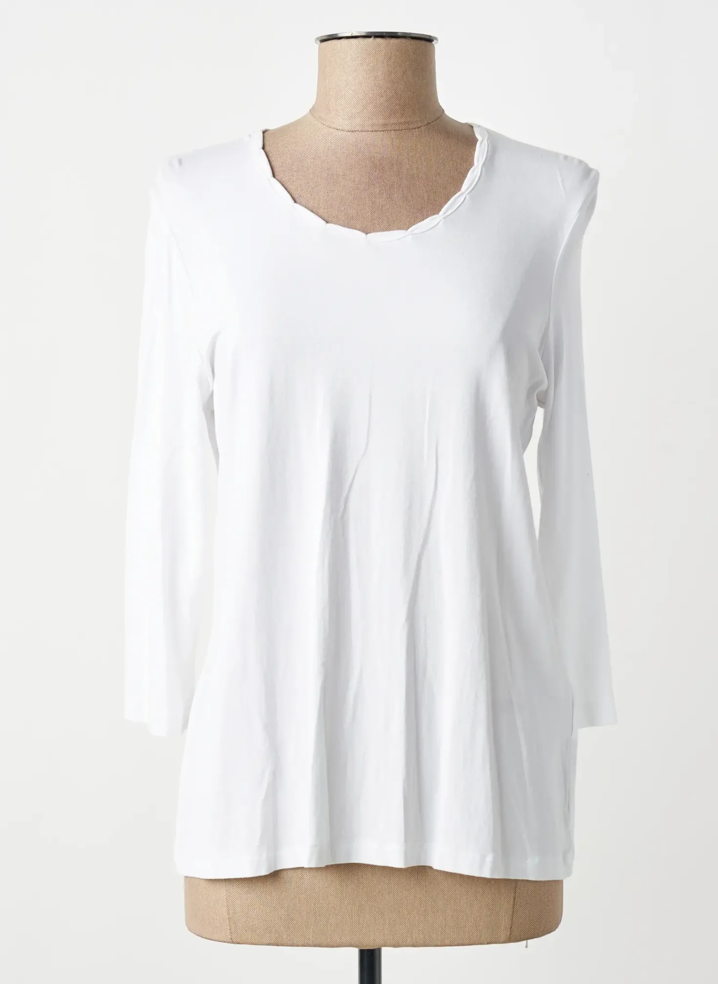 Top Gelco Blanc Manches Longues