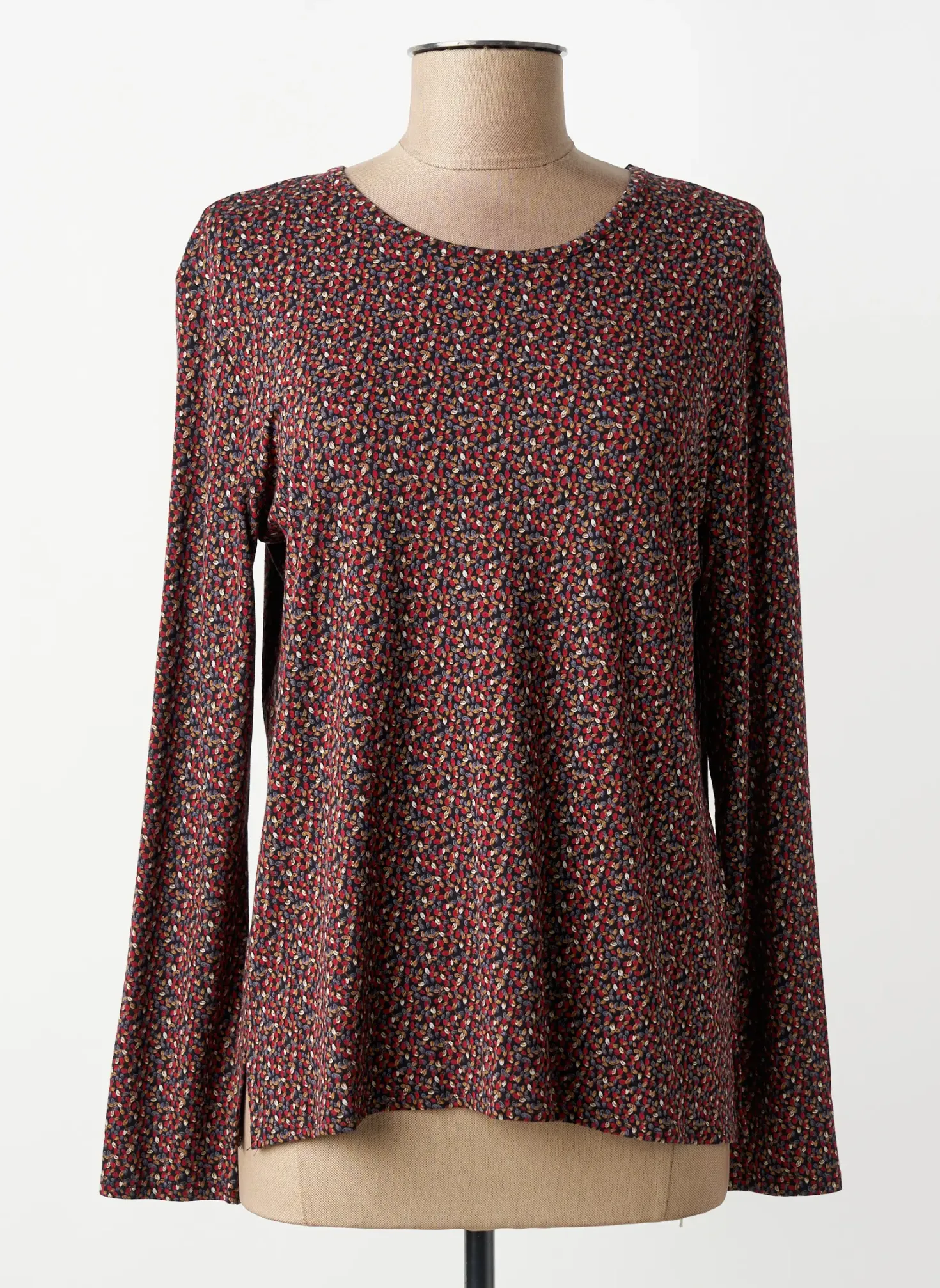 Top Gevana Noir Manches Longues