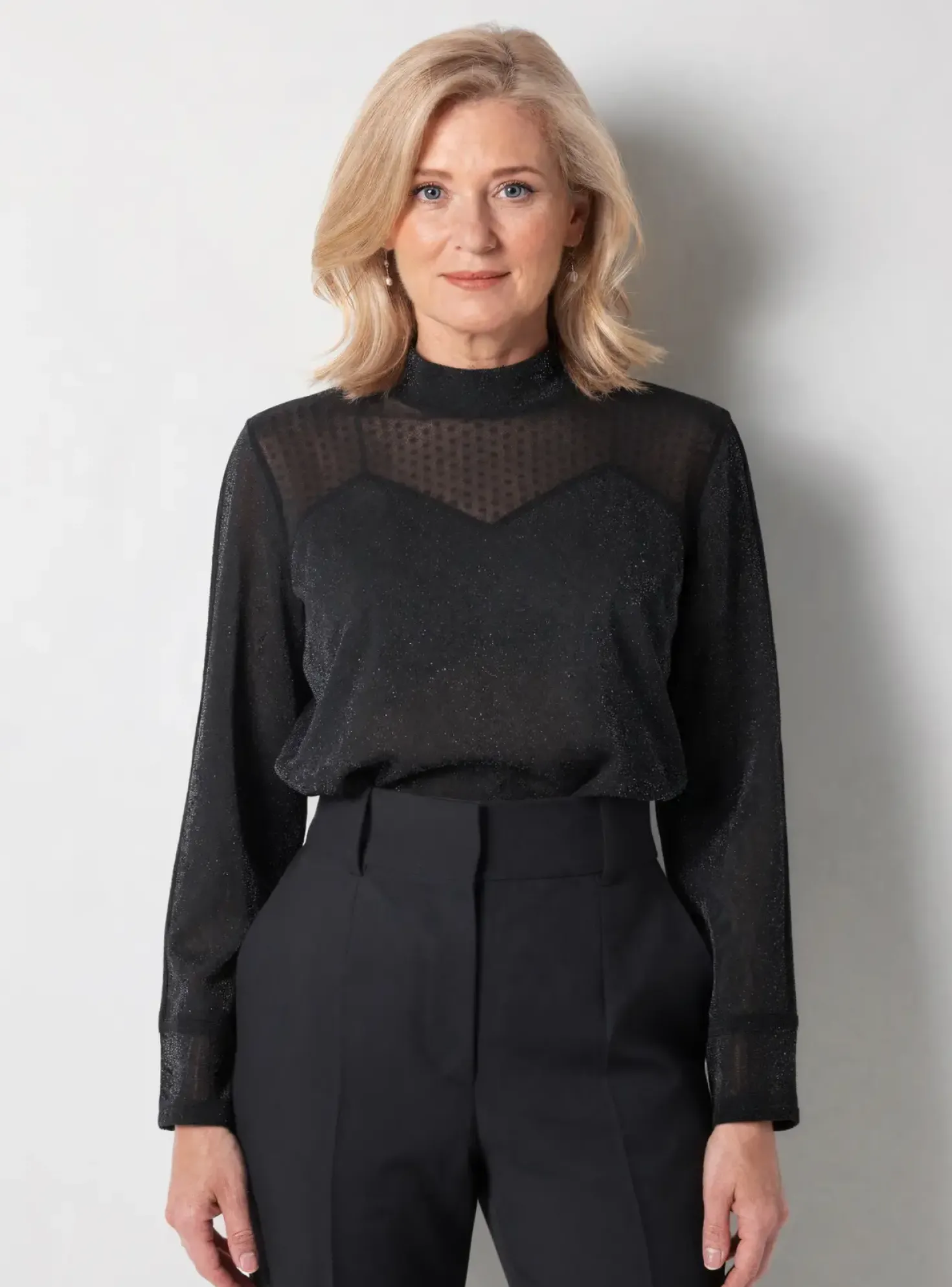 Top Griffon Noir Manches Longues