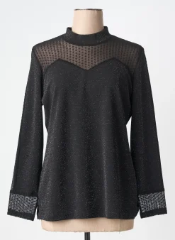 Top Griffon Noir Manches Longues