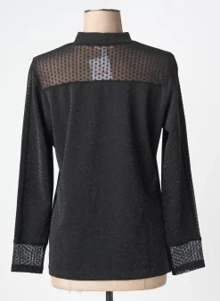 Top Griffon Noir Manches Longues